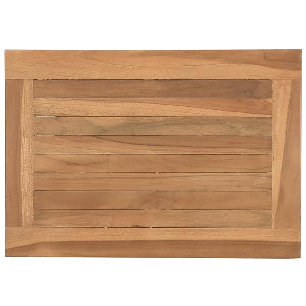 Grote foto vidaxl salontafel bruin 50 x 35 x 45 cm massief teakhout tuin en terras tuinmeubelen