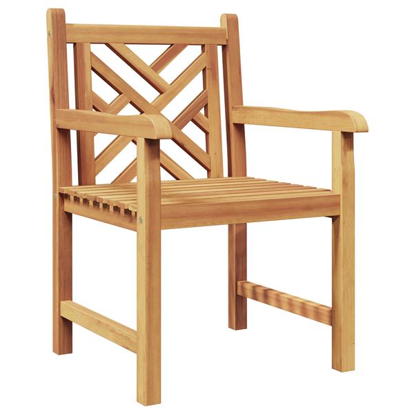 Grote foto vidaxl tuinstoel 2 pcs bruin 58 x 60 x 90 cm massief teakhout tuin en terras tuinmeubelen