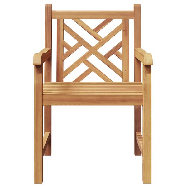 Grote foto vidaxl tuinstoel 2 pcs bruin 58 x 60 x 90 cm massief teakhout tuin en terras tuinmeubelen