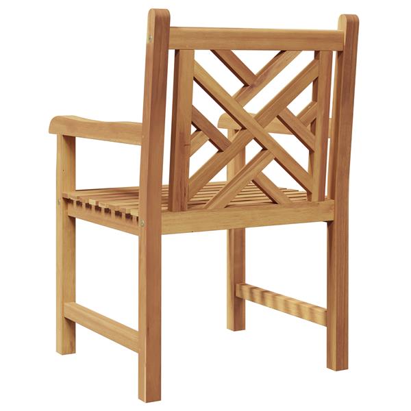 Grote foto vidaxl tuinstoel 2 pcs bruin 58 x 60 x 90 cm massief teakhout tuin en terras tuinmeubelen