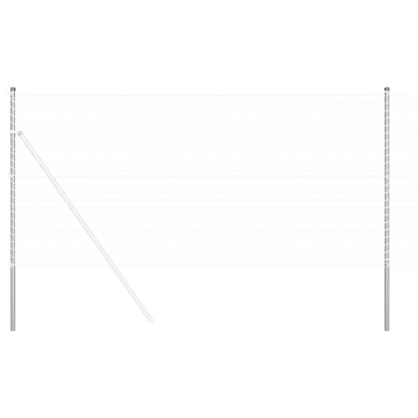 Grote foto vidaxl hekpalen 12 pcs zilver 160 cm gegalvaniseerd staal tuin en terras overige tuin en terras