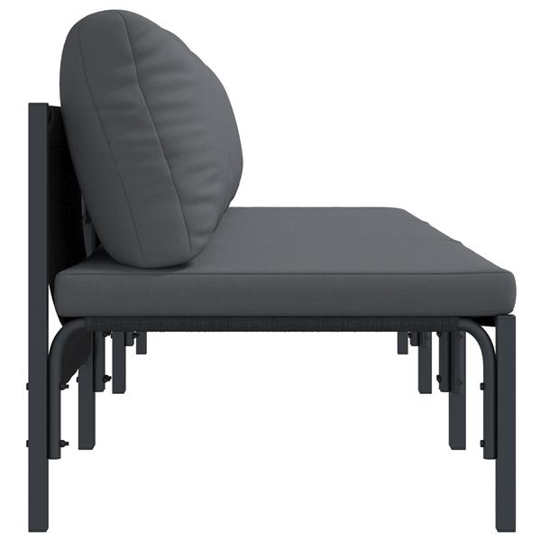 Grote foto vidaxl buitenmeubelsets met kussen met kussen 3 pcs antraciet tuin en terras tuinmeubelen