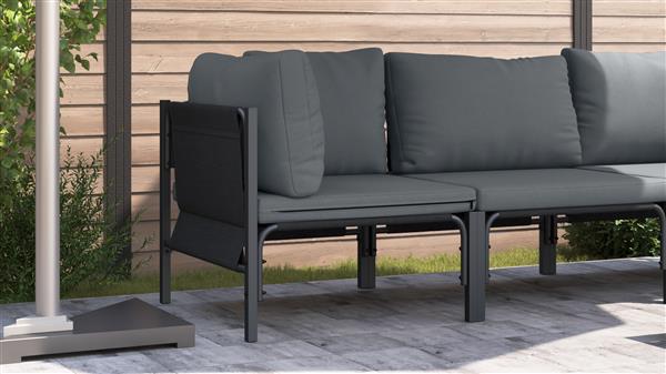 Grote foto vidaxl buitenmeubelsets met kussen met kussen antraciet tuin en terras tuinmeubelen
