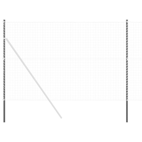 Grote foto vidaxl hekpalen 12 pcs grijs 200 cm poedergecoat staal tuin en terras overige tuin en terras