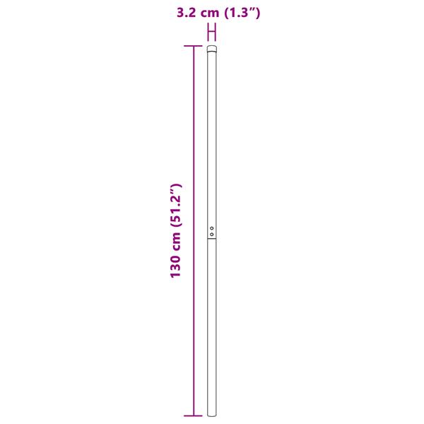 Grote foto vidaxl hekpalen 12 pcs grijs 130 cm poedergecoat staal tuin en terras overige tuin en terras