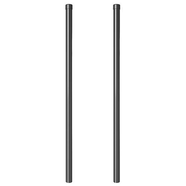 Grote foto vidaxl hekpalen 2 pcs grijs 120 cm poedergecoat staal tuin en terras overige tuin en terras