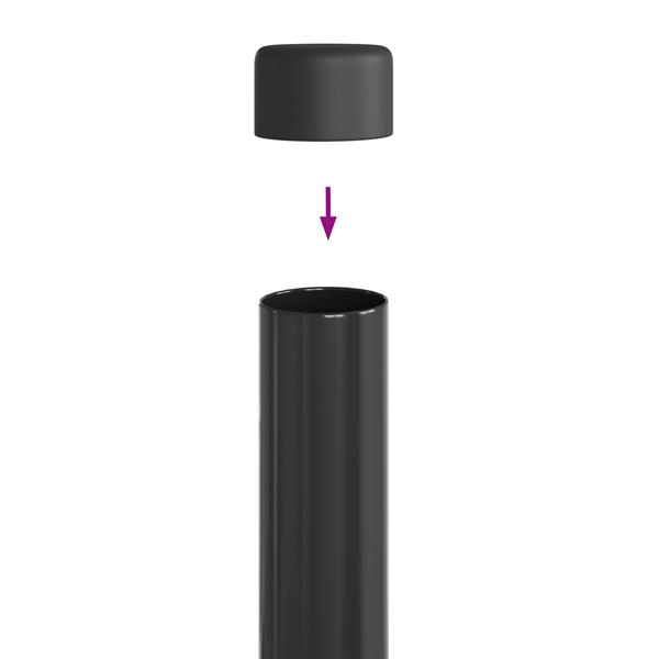 Grote foto vidaxl hekpalen 12 pcs grijs 100 cm poedergecoat staal tuin en terras overige tuin en terras
