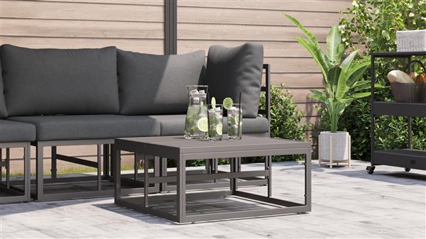 Grote foto vidaxl buitenmeubelsets zwart staal tuin en terras tuinmeubelen