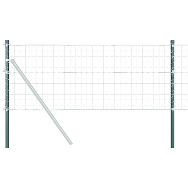 Grote foto vidaxl hekpalen 12 pcs groen 70 cm poedergecoat staal tuin en terras overige tuin en terras