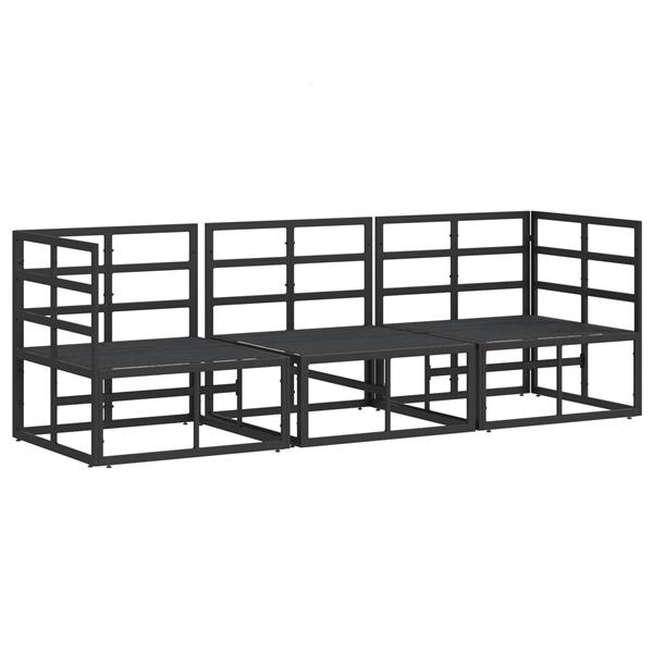 Grote foto vidaxl buitenmeubelsets met kussen met kussen 3 pcs zwart en anthraciet tuin en terras tuinmeubelen
