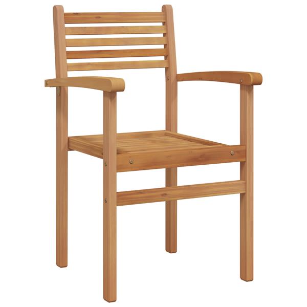 Grote foto vidaxl tuinstapelstoelen 4 pcs bruin 55.5 x 55.5 x 90 cm tuin en terras tuinmeubelen
