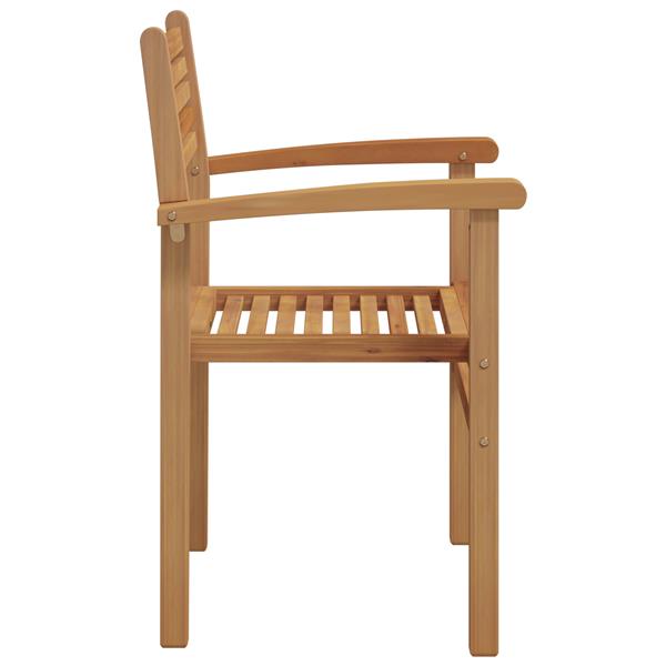 Grote foto vidaxl tuinstapelstoelen 4 pcs bruin 55.5 x 55.5 x 90 cm tuin en terras tuinmeubelen