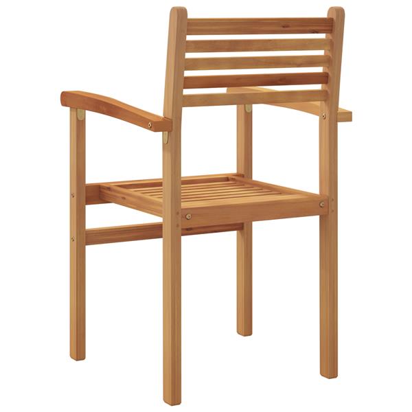 Grote foto vidaxl tuinstapelstoelen 4 pcs bruin 55.5 x 55.5 x 90 cm tuin en terras tuinmeubelen