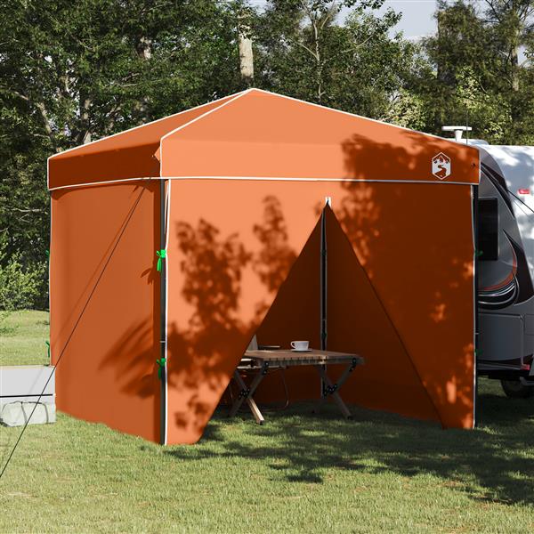 Grote foto vidaxl luifeltent oranje 250 x 250 x 227 236 245 cm oxford stof tuin en terras overige tuin en terras