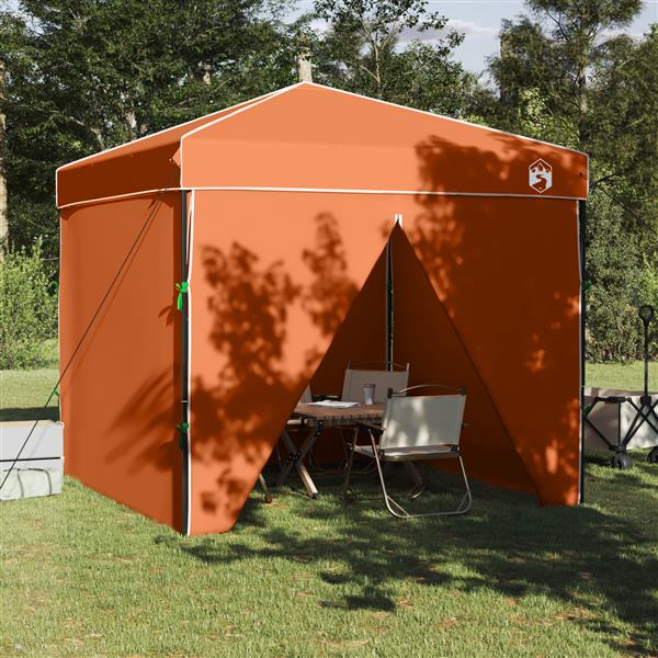 Grote foto vidaxl luifeltent oranje 250 x 250 x 227 236 245 cm oxford stof tuin en terras overige tuin en terras