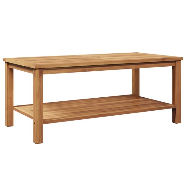 Grote foto vidaxl salontafel bruin 110 x 55 x 45 cm massief teakhout tuin en terras tuinmeubelen