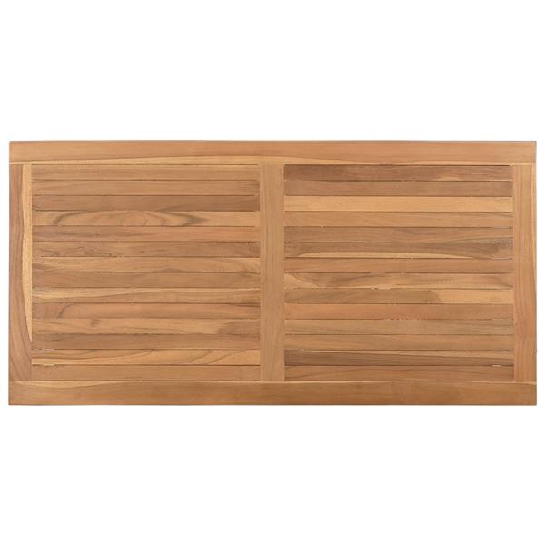 Grote foto vidaxl salontafel bruin 110 x 55 x 45 cm massief teakhout tuin en terras tuinmeubelen