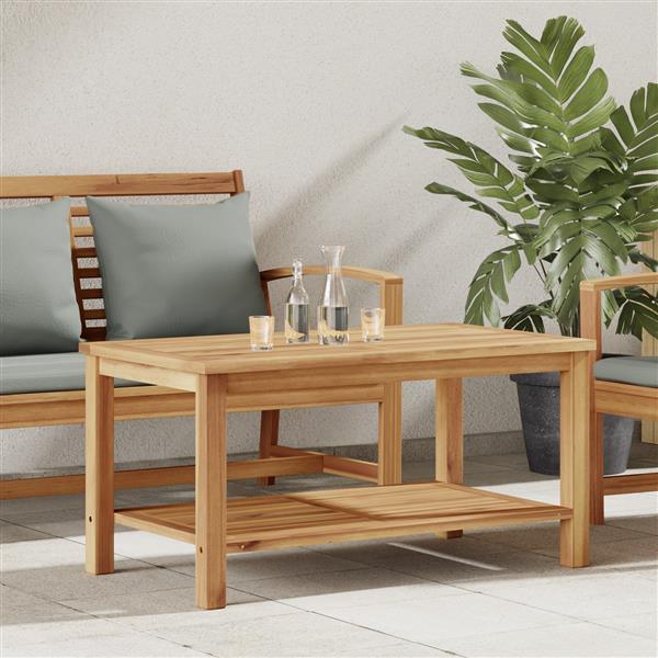 Grote foto vidaxl salontafel bruin 90 x 50 x 45 cm massief teakhout tuin en terras tuinmeubelen