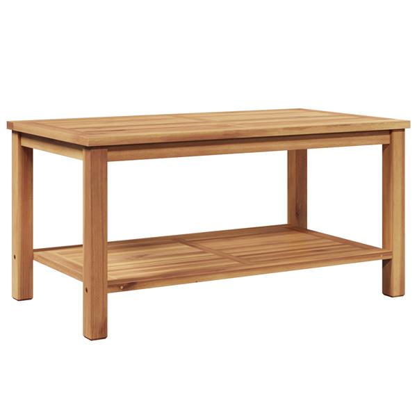 Grote foto vidaxl salontafel bruin 90 x 50 x 45 cm massief teakhout tuin en terras tuinmeubelen