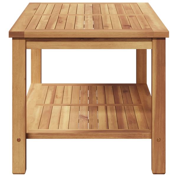 Grote foto vidaxl salontafel bruin 90 x 50 x 45 cm massief teakhout tuin en terras tuinmeubelen