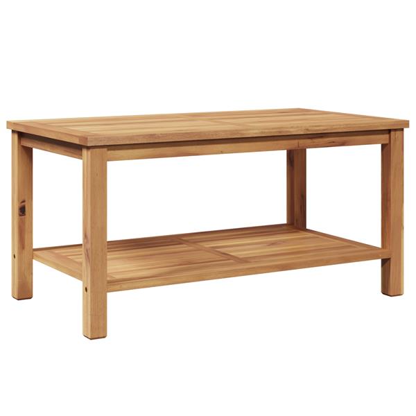 Grote foto vidaxl salontafel bruin 90 x 50 x 45 cm massief teakhout tuin en terras tuinmeubelen