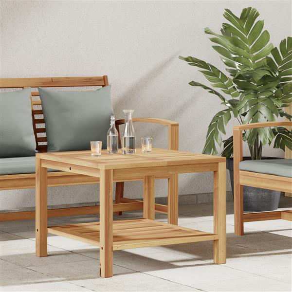 Grote foto vidaxl salontafel bruin 60 x 60 x 45 cm massief teakhout tuin en terras tuinmeubelen