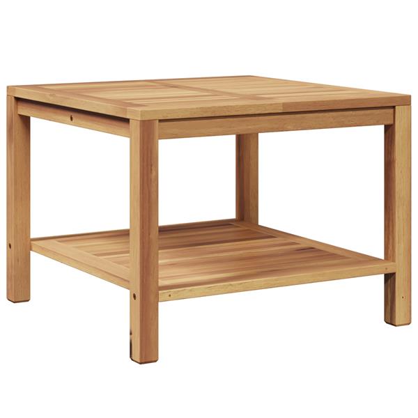 Grote foto vidaxl salontafel bruin 60 x 60 x 45 cm massief teakhout tuin en terras tuinmeubelen