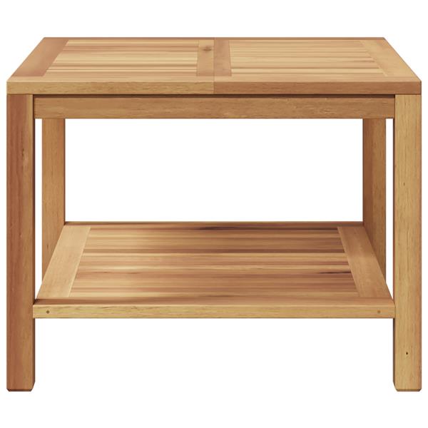 Grote foto vidaxl salontafel bruin 60 x 60 x 45 cm massief teakhout tuin en terras tuinmeubelen
