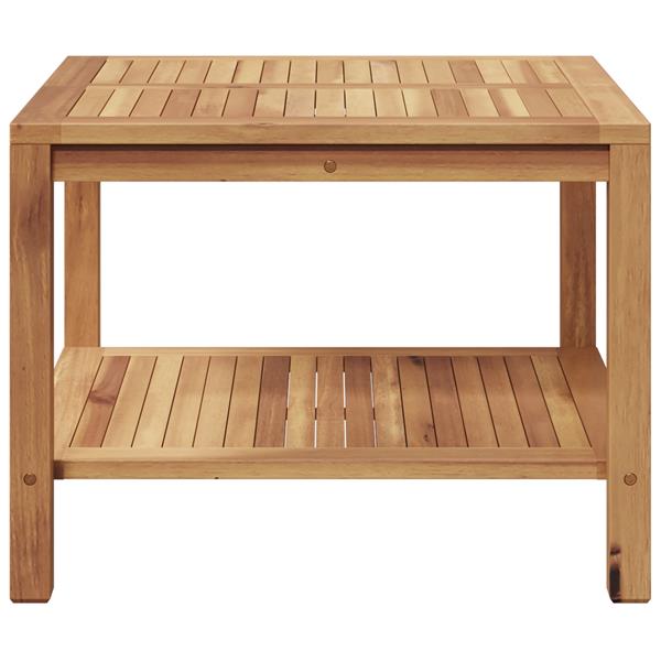 Grote foto vidaxl salontafel bruin 60 x 60 x 45 cm massief teakhout tuin en terras tuinmeubelen