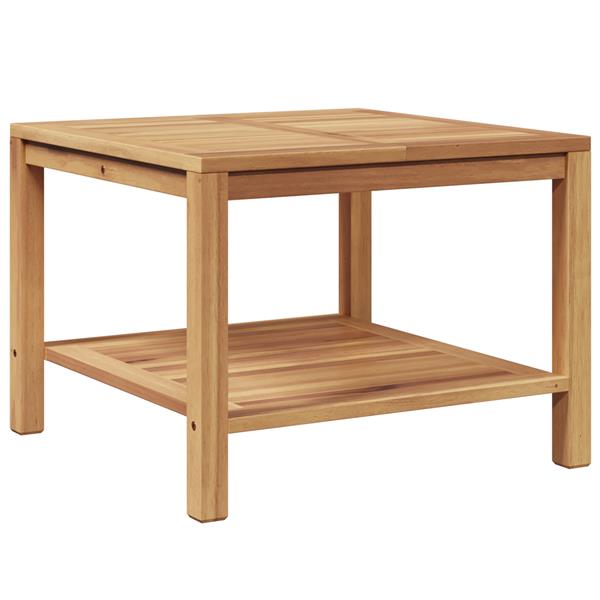 Grote foto vidaxl salontafel bruin 60 x 60 x 45 cm massief teakhout tuin en terras tuinmeubelen