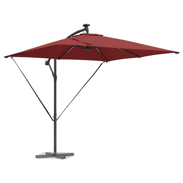 Grote foto vidaxl cantilever banana parasol terracotta 249 x 249 x 250 cm tuin en terras overige tuin en terras