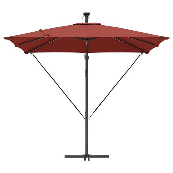 Grote foto vidaxl cantilever banana parasol terracotta 249 x 249 x 250 cm tuin en terras overige tuin en terras