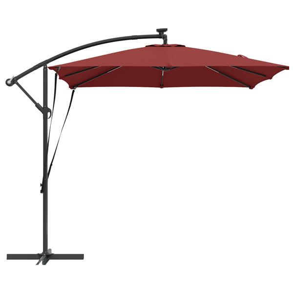 Grote foto vidaxl cantilever banana parasol terracotta 249 x 249 x 250 cm tuin en terras overige tuin en terras