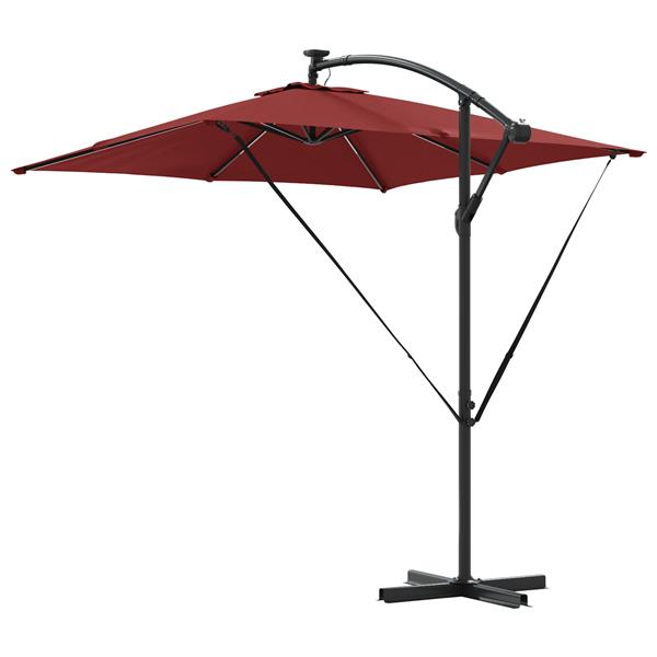 Grote foto vidaxl cantilever banana parasol terracotta 249 x 249 x 250 cm tuin en terras overige tuin en terras