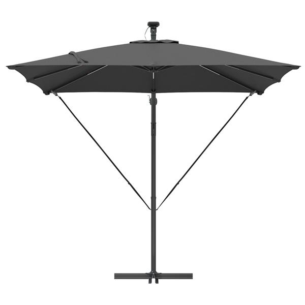 Grote foto vidaxl cantilever banana parasol met slot antraciet 249 x 249 x 250 cm tuin en terras overige tuin en terras