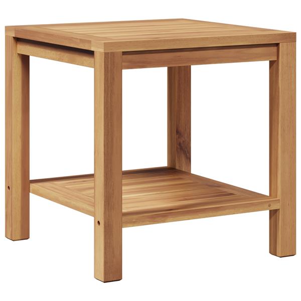 Grote foto vidaxl salontafel bruin 45 x 45 x 45 cm massief teakhout tuin en terras tuinmeubelen