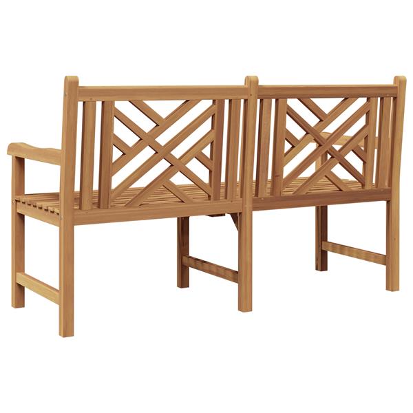 Grote foto vidaxl bank anders bruin 150 x 60 x 90 cm massief teakhout tuin en terras tuinmeubelen