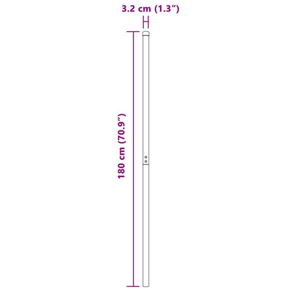 Grote foto vidaxl hekpalen 12 pcs zilver 180 cm gegalvaniseerd staal tuin en terras overige tuin en terras