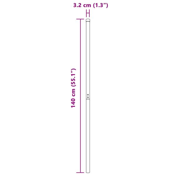 Grote foto vidaxl hekpalen 12 pcs groen 140 cm poedergecoat staal tuin en terras overige tuin en terras