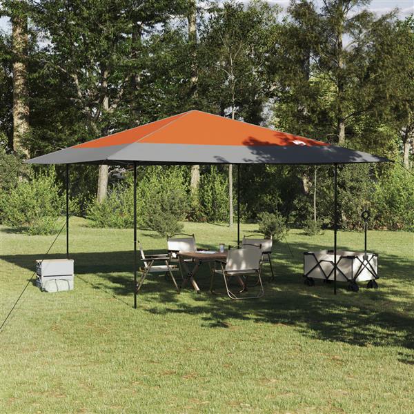 Grote foto vidaxl luifeltent oranje 400 x 400 x 227 236 245 cm oxford stof tuin en terras overige tuin en terras