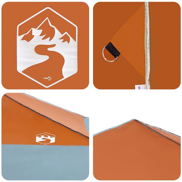 Grote foto vidaxl luifeltent oranje 400 x 400 x 227 236 245 cm oxford stof tuin en terras overige tuin en terras