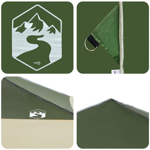 Grote foto vidaxl luifeltent groen 400 x 400 x 227 236 245 cm oxford stof tuin en terras overige tuin en terras