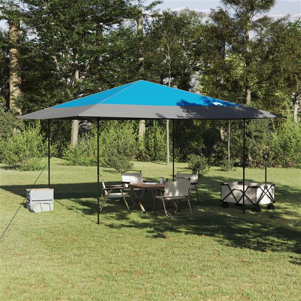 Grote foto vidaxl luifeltent blauw 400 x 400 x 227 236 245 cm oxford stof tuin en terras overige tuin en terras