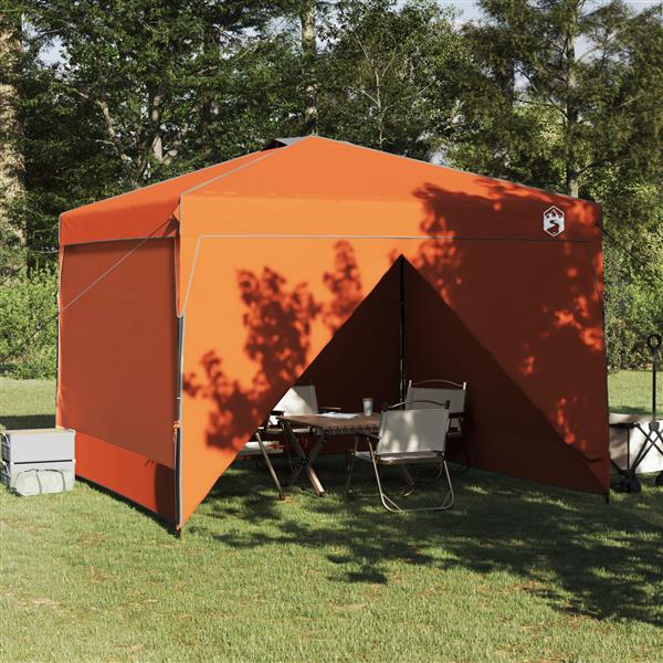 Grote foto vidaxl luifeltent oranje 300 x 300 x 227 236 245 cm oxford stof tuin en terras overige tuin en terras