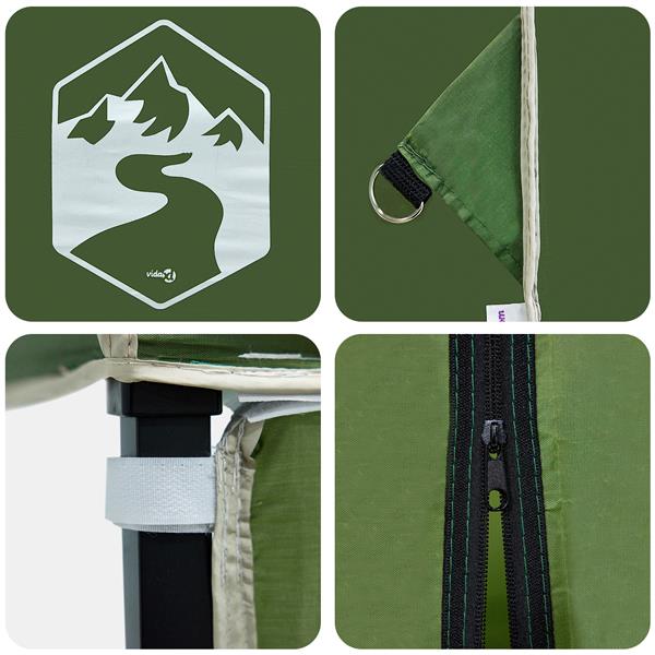 Grote foto vidaxl luifeltent groen 250 x 250 x 227 236 245 cm oxford stof tuin en terras overige tuin en terras