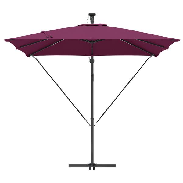 Grote foto vidaxl cantilever banana parasol bordeauxrood 249 x 249 x 250 cm tuin en terras overige tuin en terras