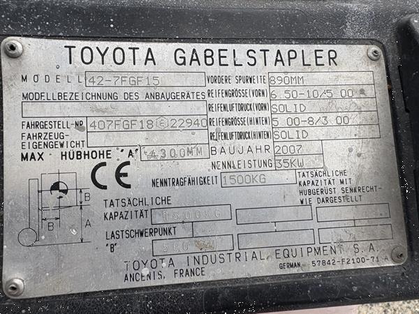 Grote foto toyota 1.5 t heftruck lpg agrarisch heftrucks