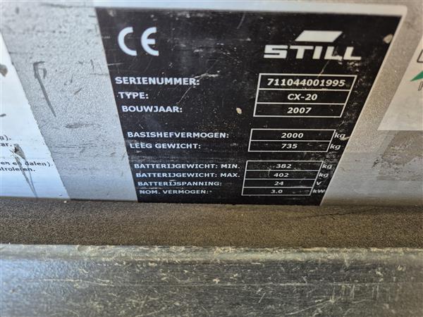 Grote foto still cx 20 doe het zelf en verbouw palletwagens en pompwagens