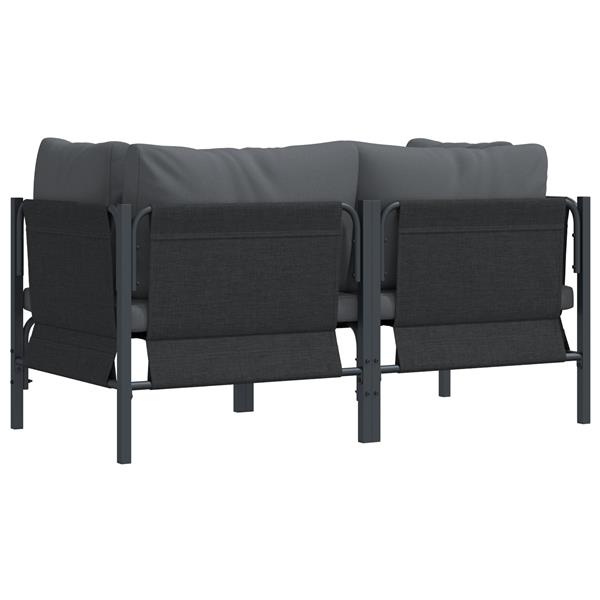 Grote foto vidaxl buitenmeubelsets met kussen met kussen 2 pcs antraciet tuin en terras tuinmeubelen