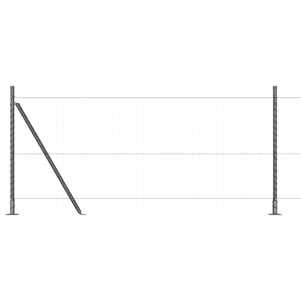Grote foto vidaxl set hekpalen 7 pcs grijs 32mm 160 cm beton tuin en terras overige tuin en terras